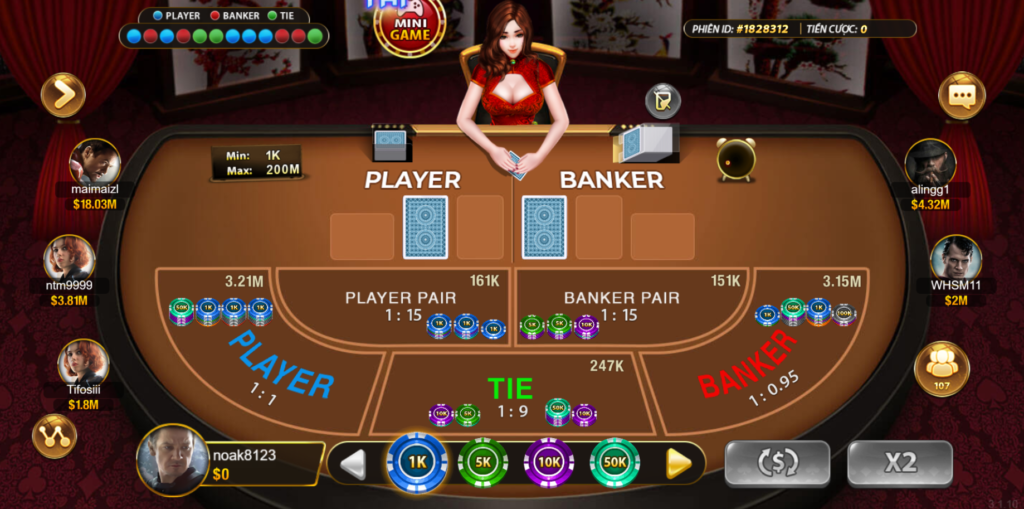 Các loại cược phổ biến trong Baccarat Online